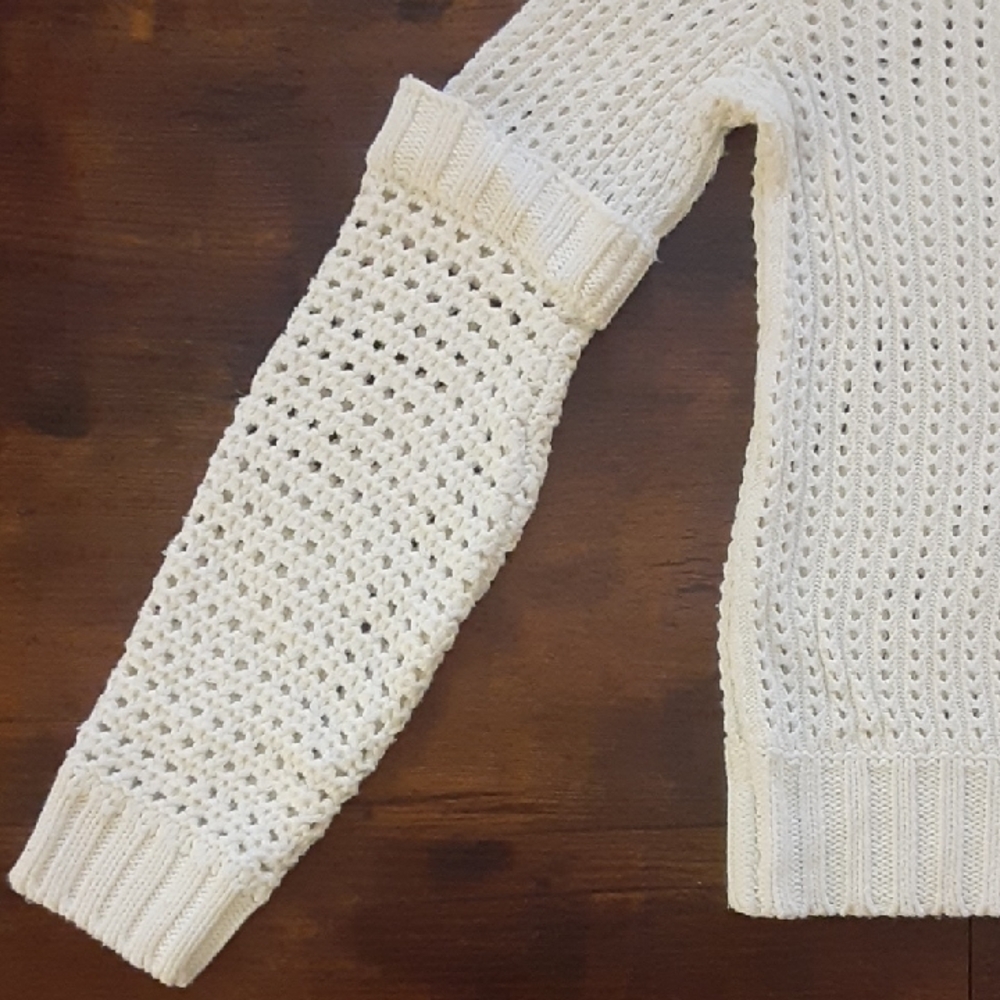 Women's Cream Open-Knit Sweater brand AKNVAS - Picture 5 of 11